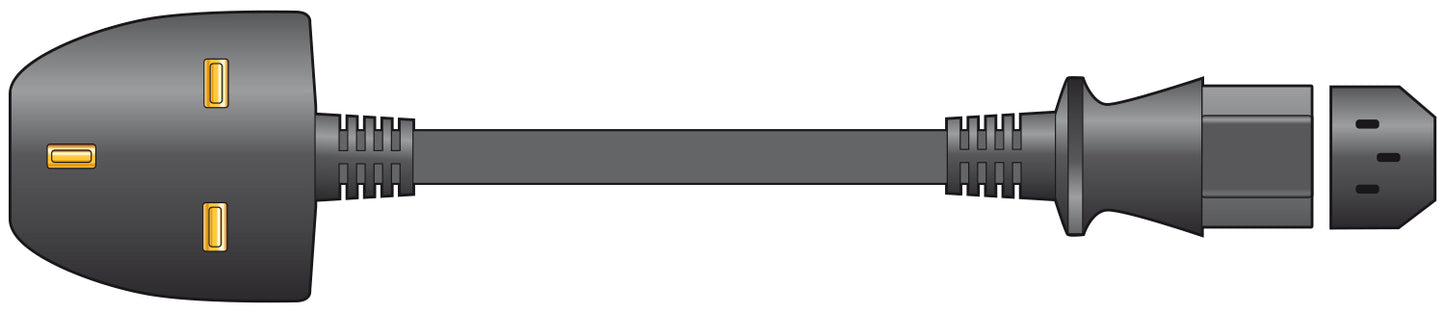 UK Plug IEC Lead - 5m/Black