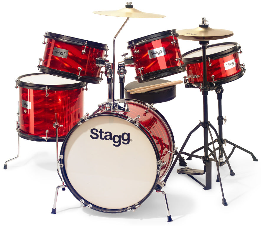 Stagg 5-Piece Junior Drum Kit - Red