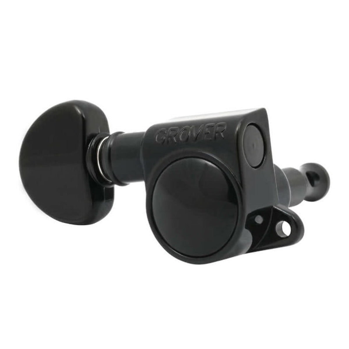 Grover Mid-Size Rotomatic 18 Series ~ 6-In-Line ~ Black Chrome ~ Left Hand