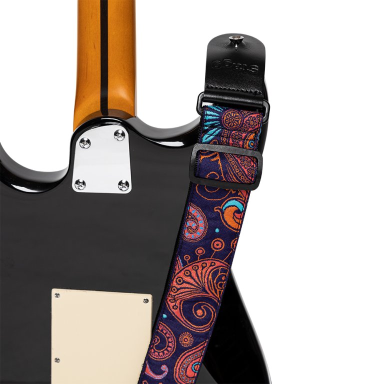 Stagg Paisley Guitar Strap - Red 2
