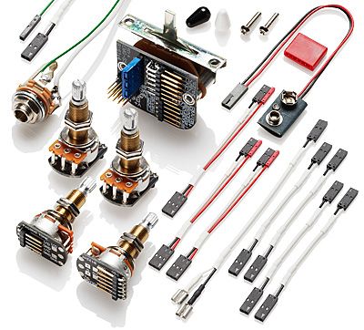 EMG Wiring Kit for 3 Active Pickups, long Shaft