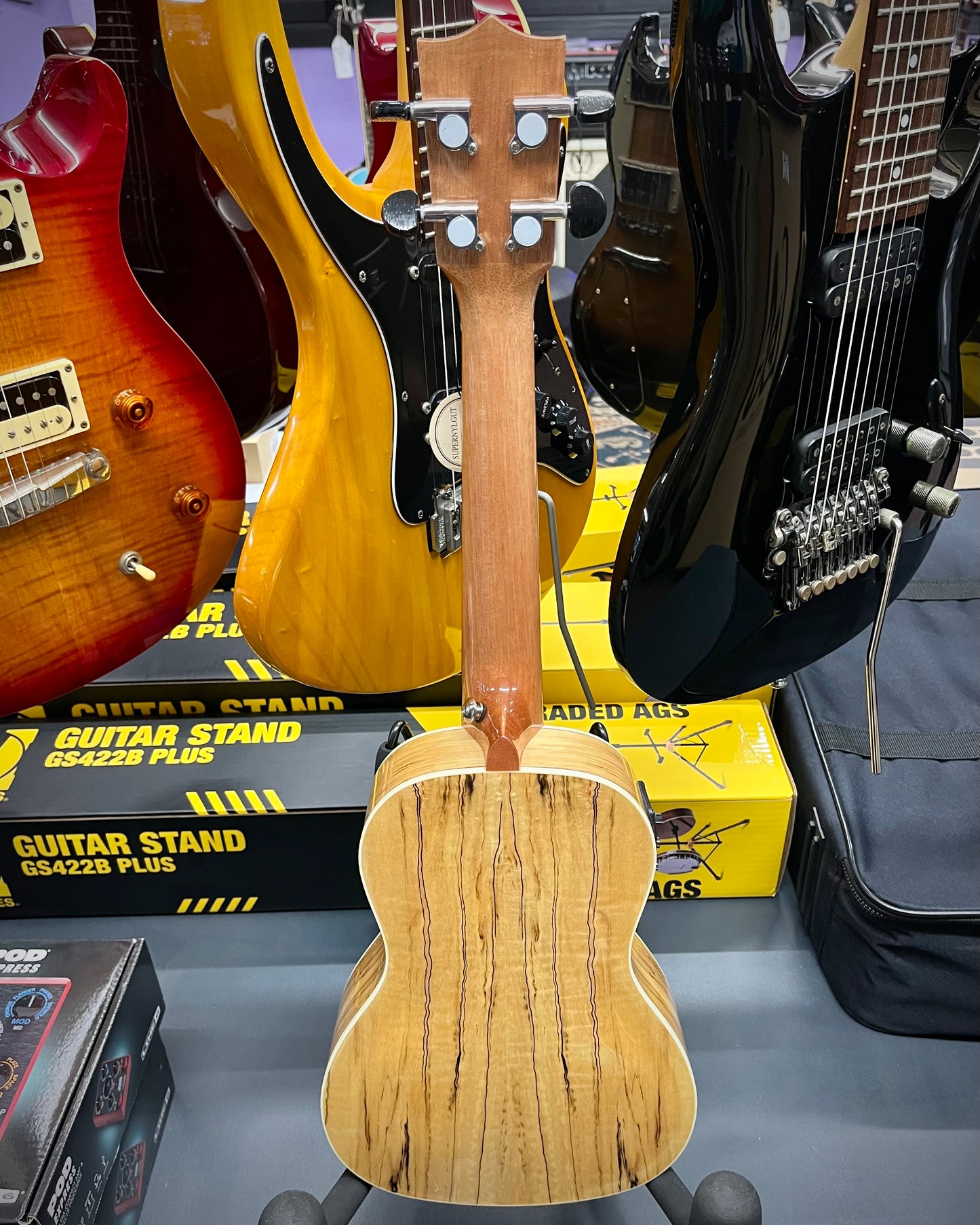 Blackwater Spalted Maple EQ Ukulele - Concert