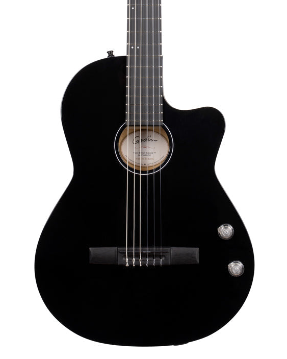 Godin Arena Pro Cutaway Bourbon Burst Nylon String Electro Guitar ~ Onyx Black with EQ