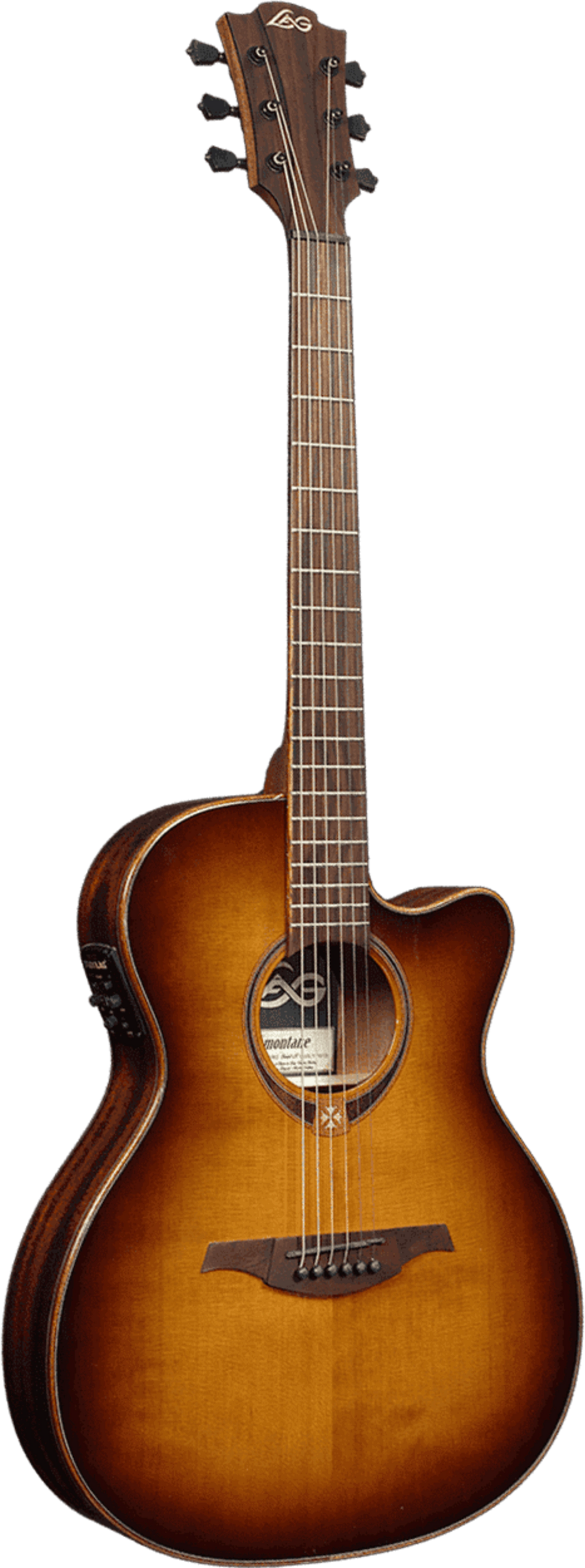 LAG T118ASCE-BRS Tramontane Auditorium Slim Cut Electro - Brown Shadow