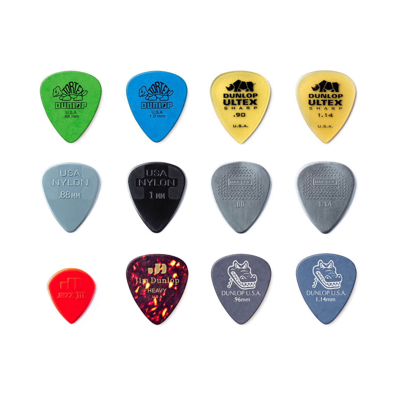 Dunlop Medium/Heavy Pick Variety Pack - 12-Pack