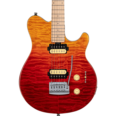 Sterling by Music Man Sub Axis Quilted Maple Top - Spectrum Red