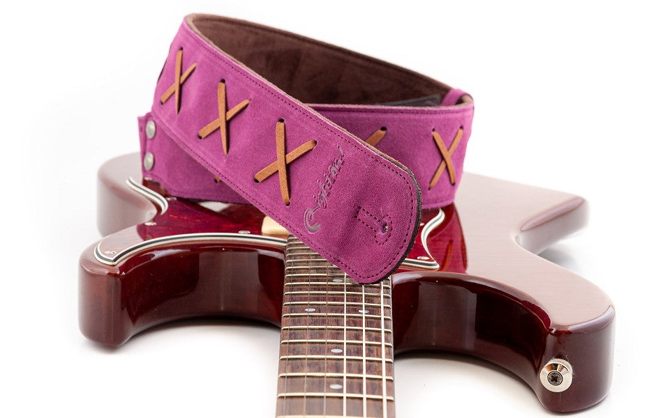 RightOn Legend D.G. Guitar Strap - Purple