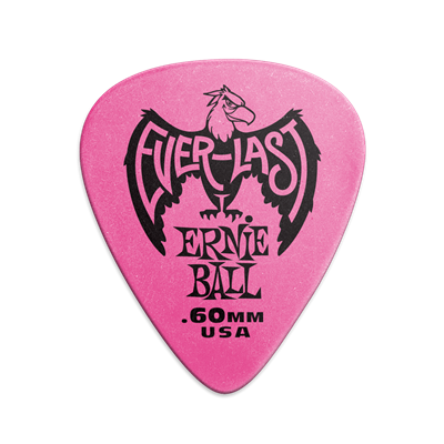 Ernie Ball Everlast Picks 12-Pack - Pink 0.6mm