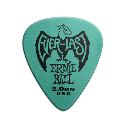 Ernie Ball Everlast Picks 12-Pack - Teal 2.0mm