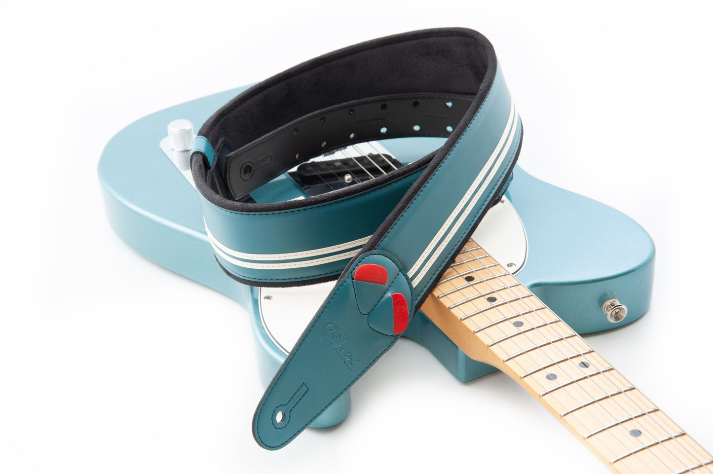 RightOn Mojo Collection Race-60 Guitar Strap - Teal
