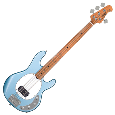 Sterling by Music Man Stingray RAY34 Maple Neck - Firemist Silver