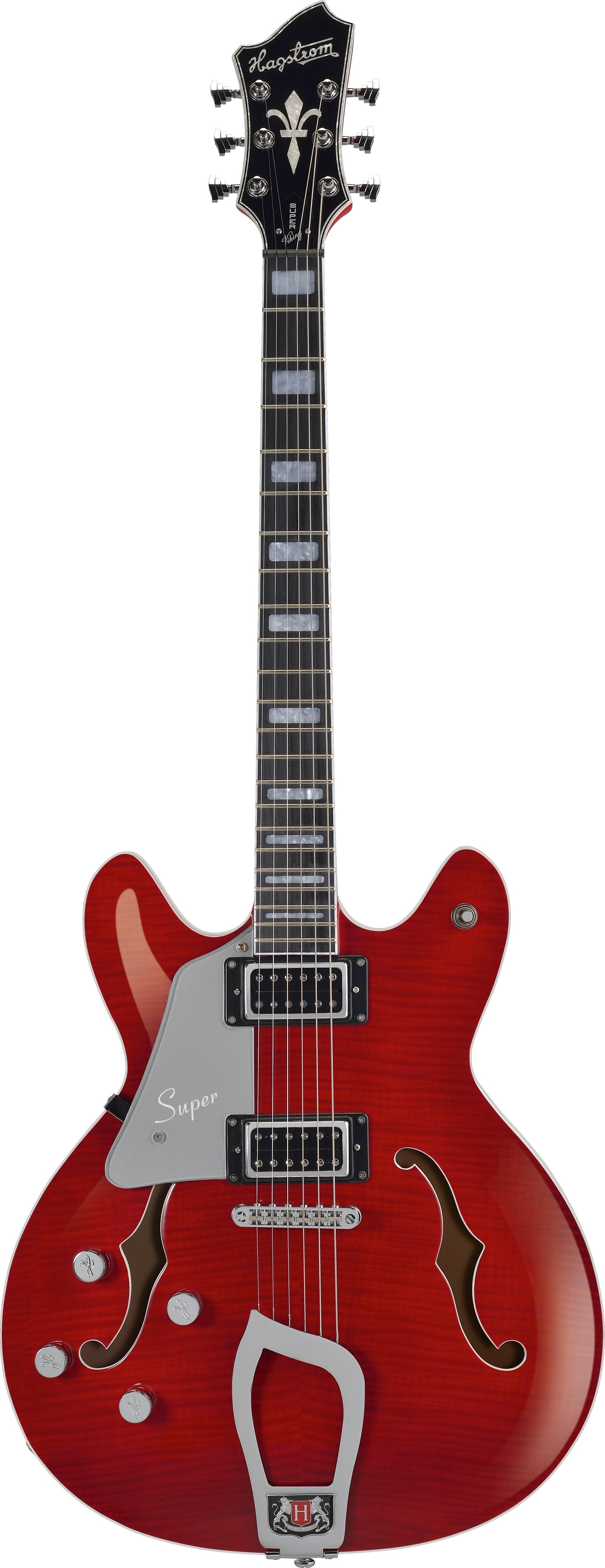 Hagstrom Super Viking Left-Handed - Wild Cherry Transparent