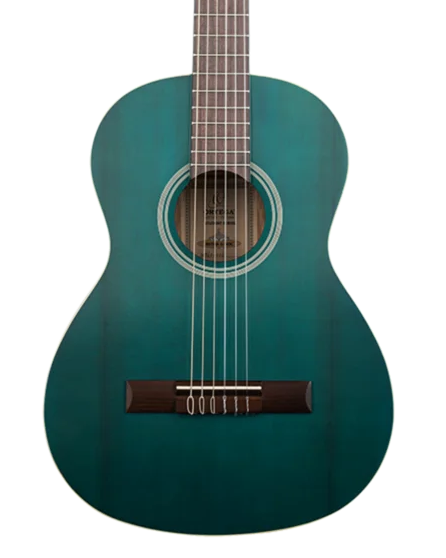 Ortega Student Series 3/4 Size - Spruce/Catalpa - Satin Ocean Blue