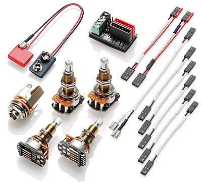 EMG Wiring Kit for 1 or 2 Active Pickups w/ long Shaft