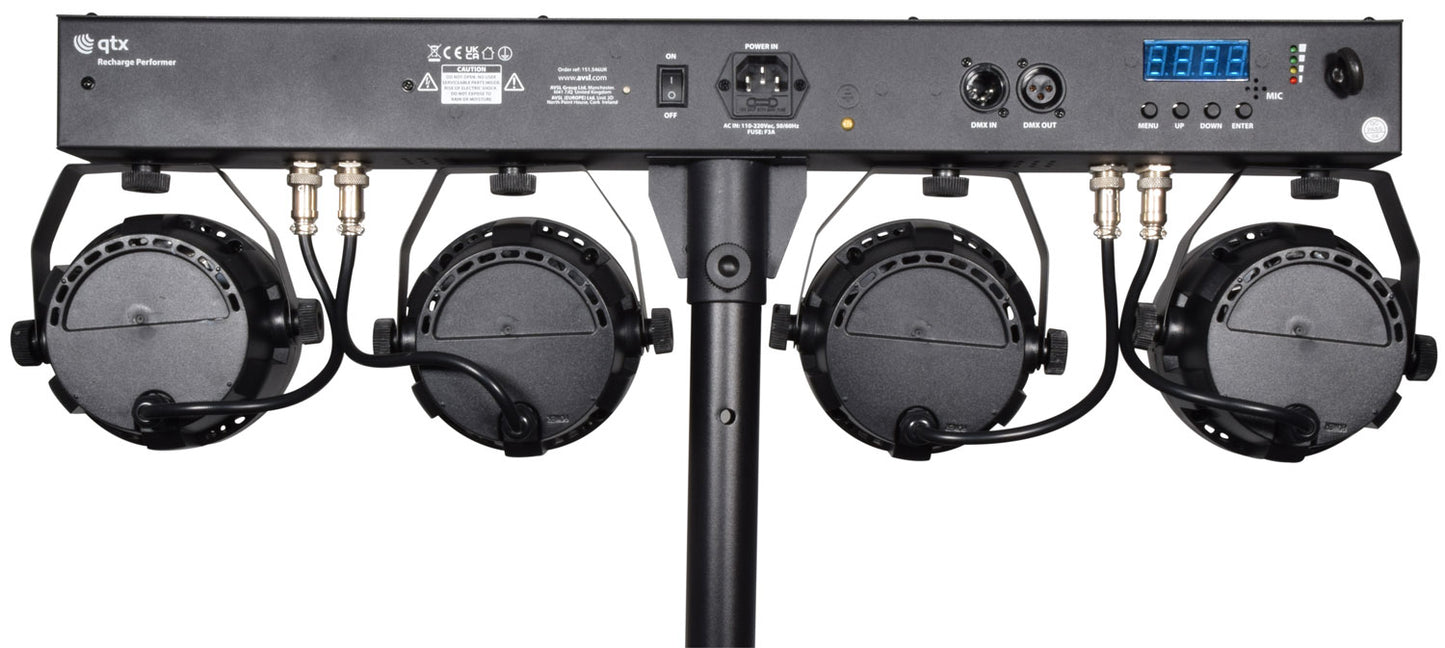 QTX Recharge Performer: LED PAR Bar w/ Tripod