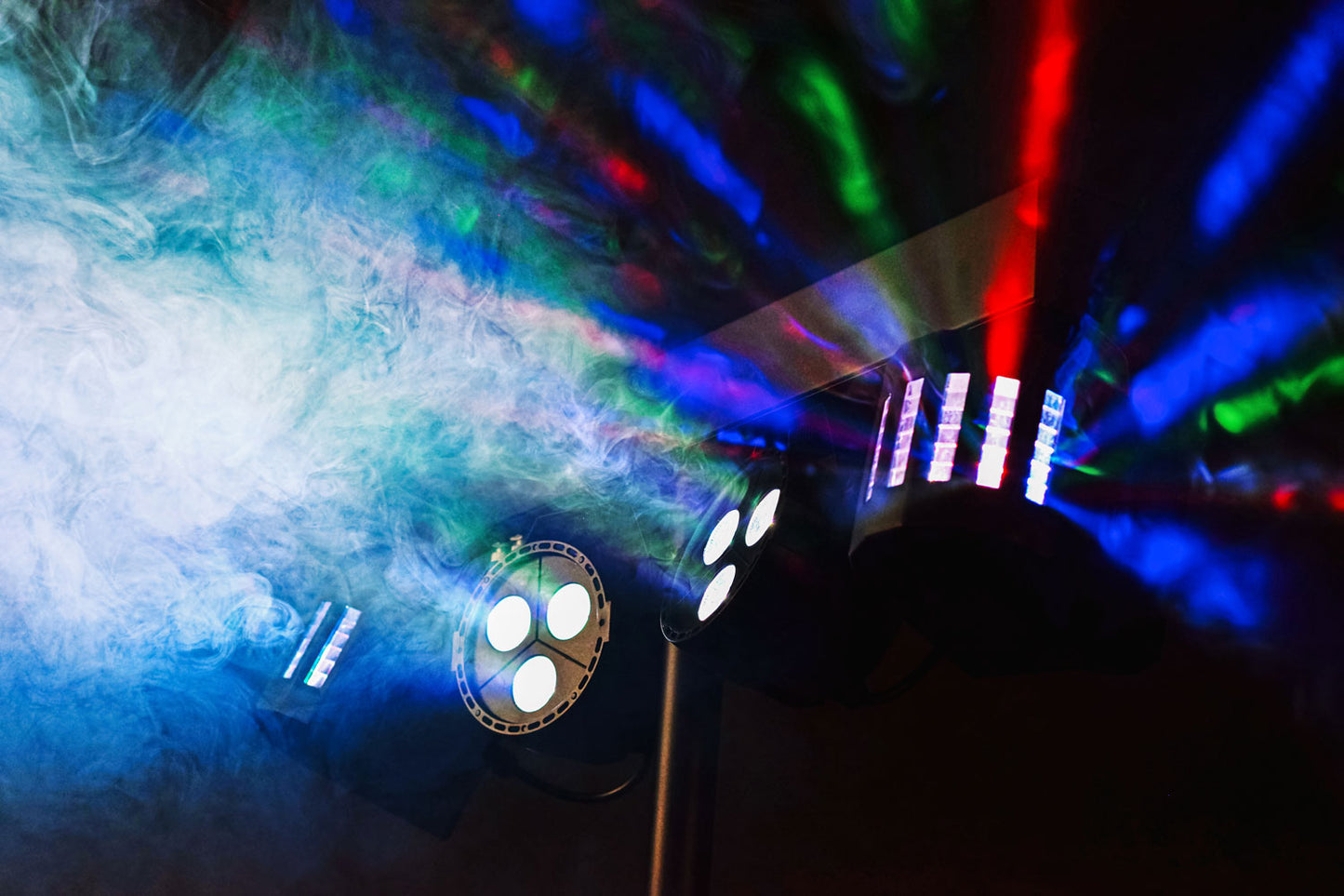 QTX Recharge DJ: LED Derby & PAR Bar w/ Tripod