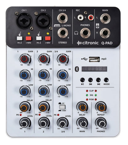 Q-PAD Mini Mixer with USB/BT and Audio Interface