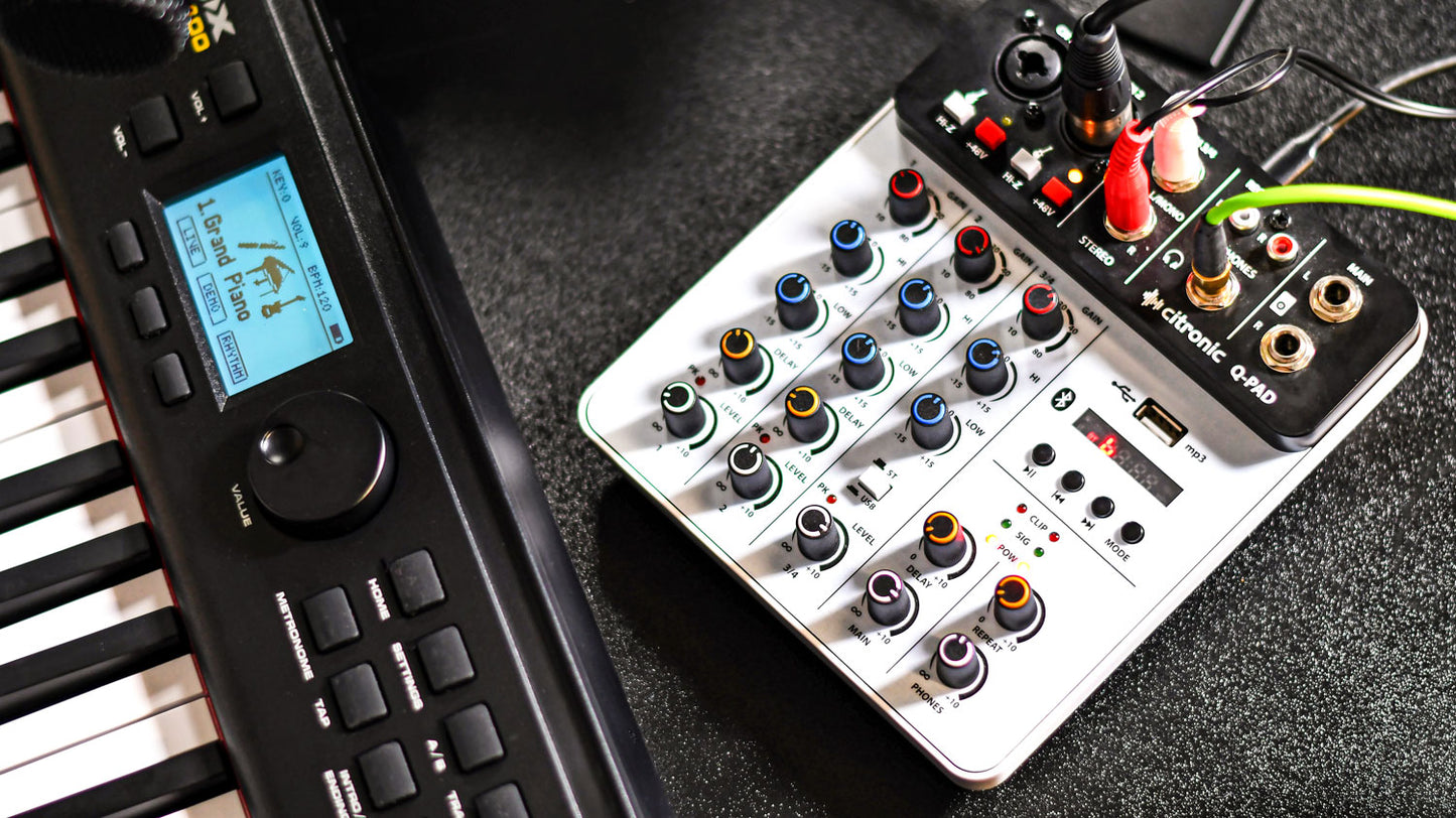 Q-PAD Mini Mixer with USB/BT and Audio Interface