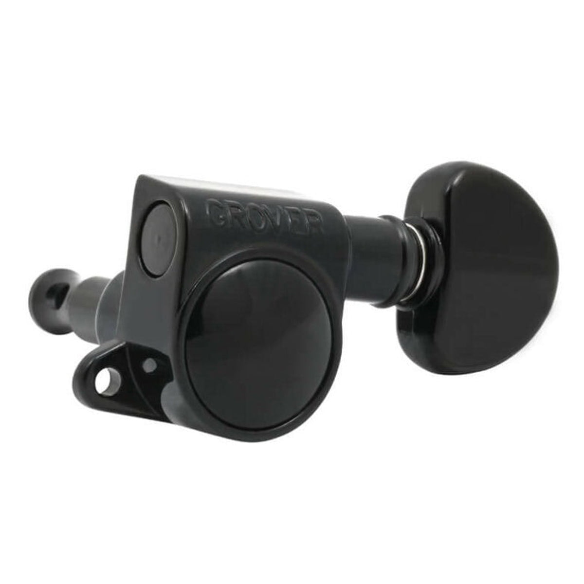 Grover Mid-Size Rotomatic 18 Series ~ 6-In-Line ~ Black Chrome