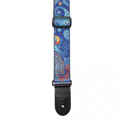 Stagg Paisley Guitar Strap - Blue 2