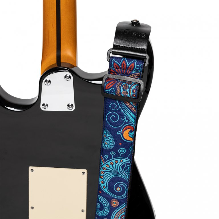 Stagg Paisley Guitar Strap - Blue 2