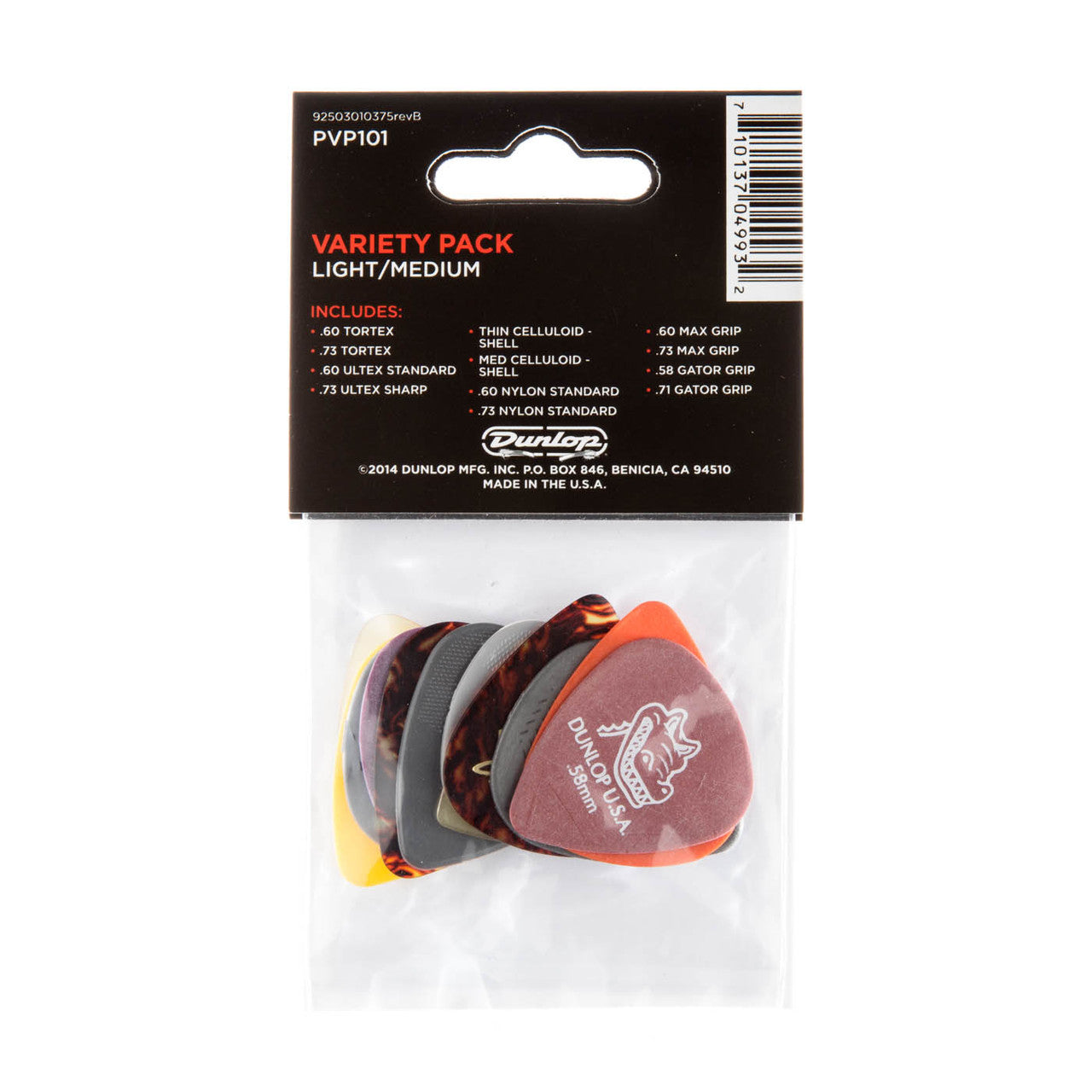 Dunlop Light/Medium Pick Variety Pack - 12-Pack