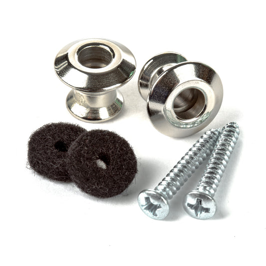 Dunlop Straplok Strap Retainer Buttons (Pair) - Dual Design - Nickel