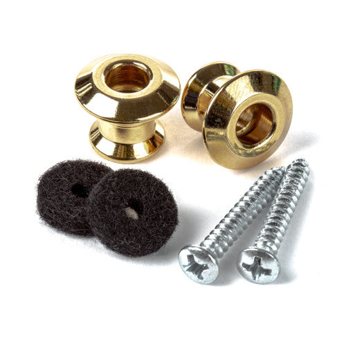 Dunlop Straplok Strap Retainer Buttons - Dual Design - Gold