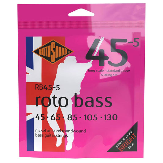 Rotosound Roto Bass string set electric bass 5 nickel wound 45-130