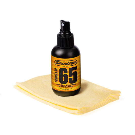 Dunlop Formula 65 Guitar Polish & Cleaner - 4oz (w/ Cloth)