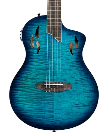 Ortega TourPlayer Deluxe - Flame Maple Blue