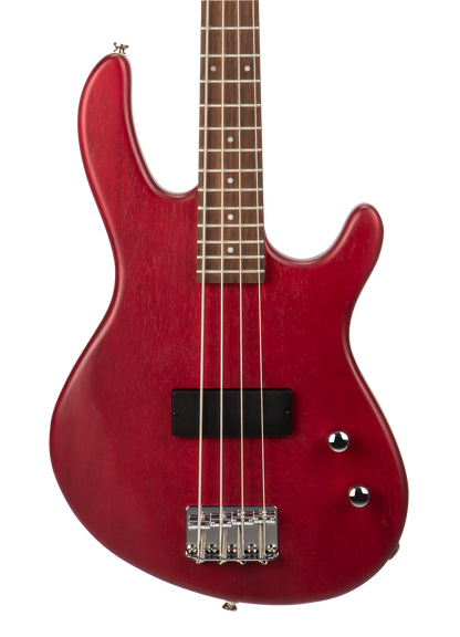 Cort Action Junior Short Scale Bass - Open Pore Black Cherry