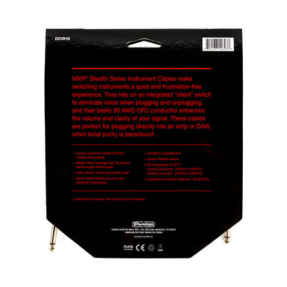 MXR Stealth Series Instrument Cable - 10ft