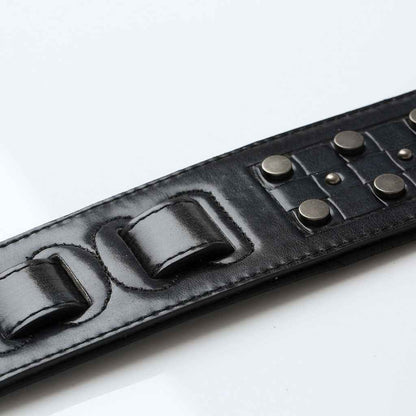 Izuzi Garment Leather Guitar Strap - Black