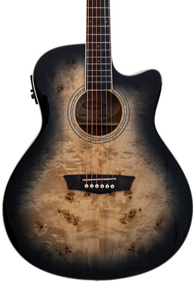Washburn Burl ACE Deep Forest Grand Auditorium - Black Fade