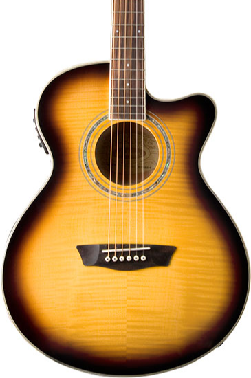 Washburn EA15 Festival Mini Jumbo Cutaway - Tobacco Burst