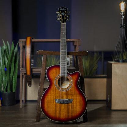 Washburn EA55G Festival Mini Jumbo Cutaway - Koa Burst