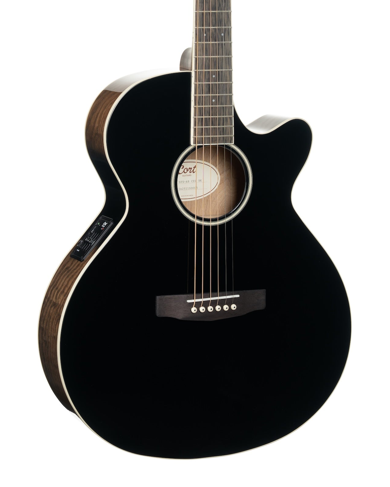 Cort Exotic SFX Ash Burl - Black