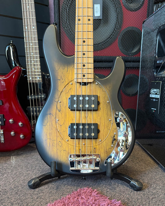 Sterling by Music Man Stingray RAY34HH Maple Neck - Spalted Maple Natural Burl Satin