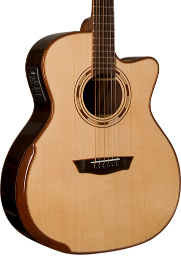 Washburn G25SCE Comfort Deluxe Grand Auditorium Cutaway - Natural