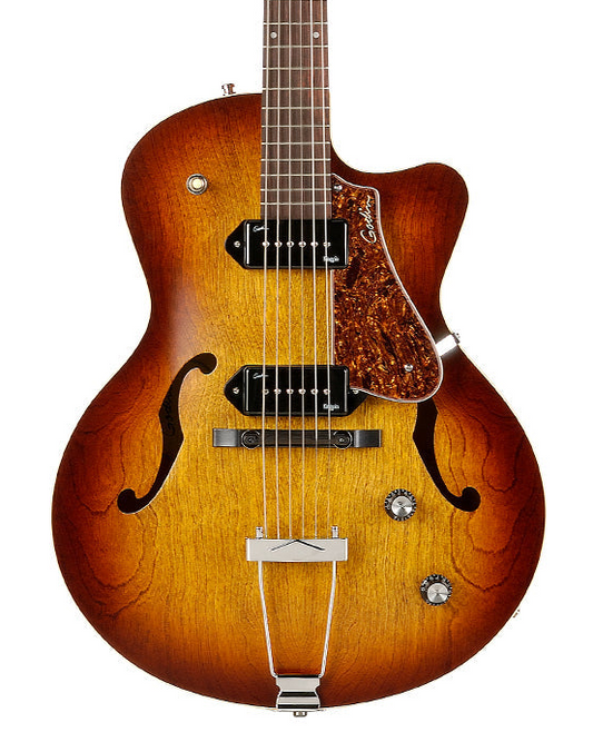 Godin 5th Avenue Semi-Acoustic Guitar ~ Cognac Burst Kingpin II P90