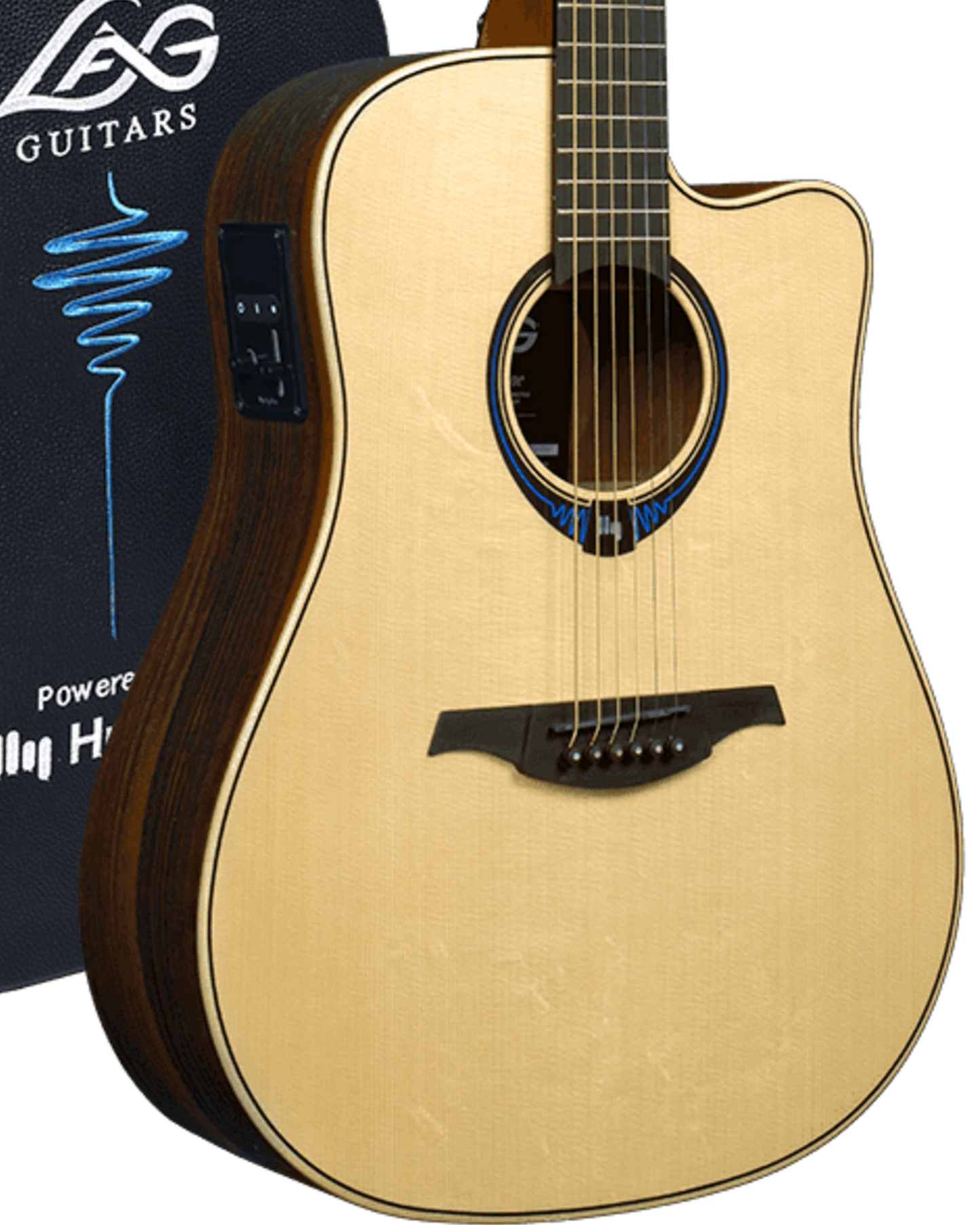 LAG Tramontane HyVibe 30 Dreadnought Cutaway