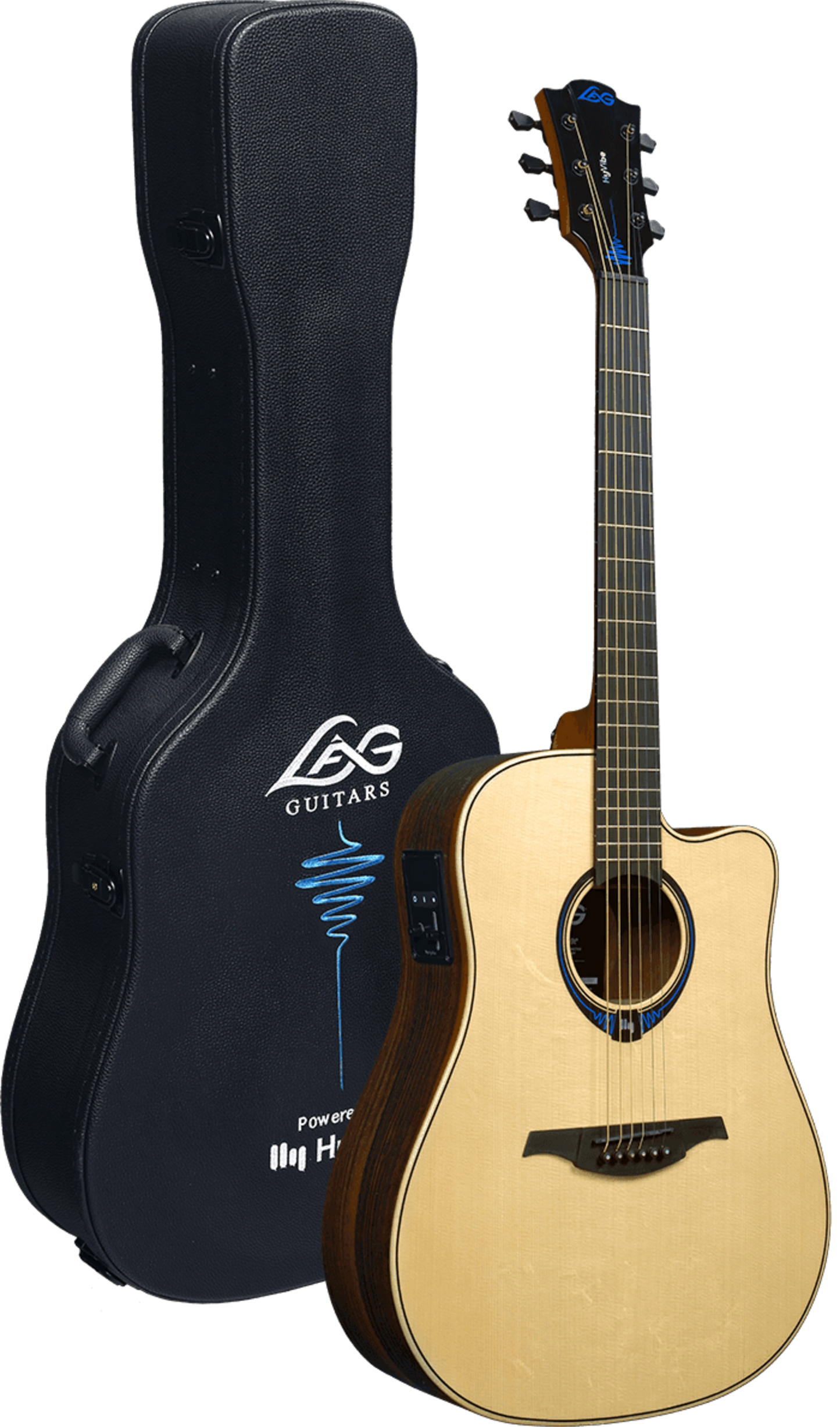 LAG Tramontane HyVibe 30 Dreadnought Cutaway