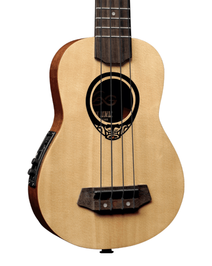 LAG Soprano Slim Arched Back Electro Ukulele w/ Case - Natural