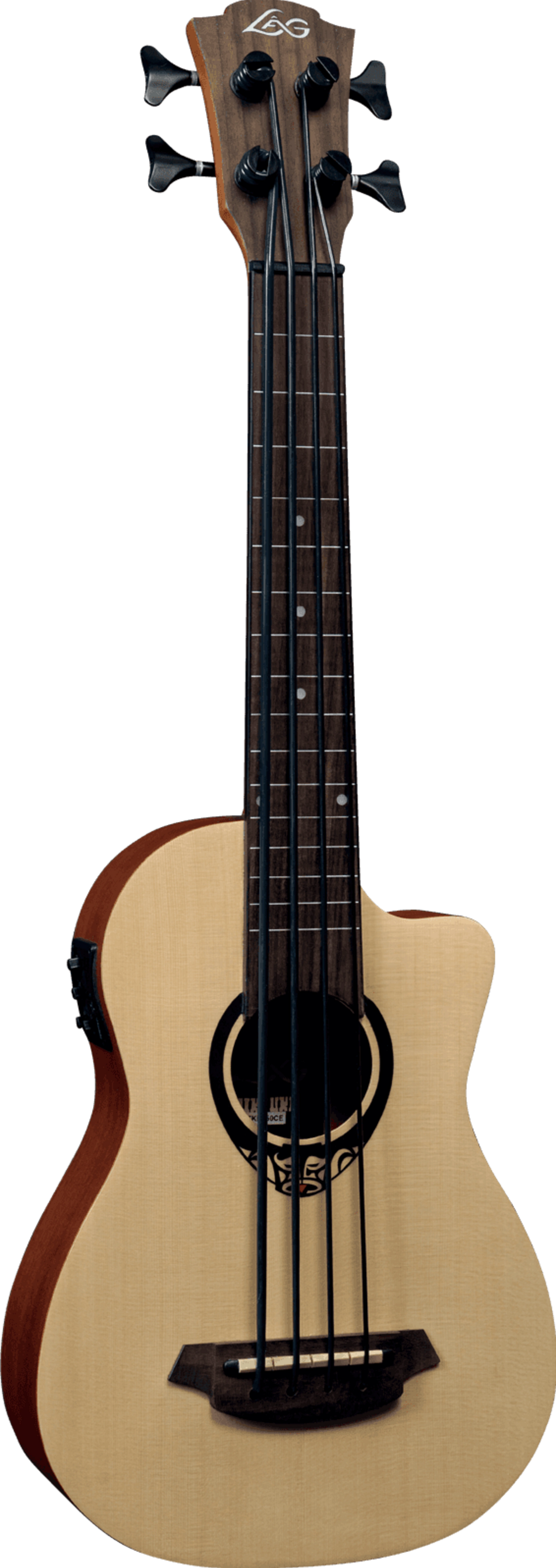 LAG Mini Fretless Cutaway Electro Bass w/ Case