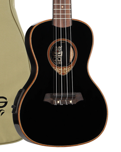 LAG Concert Electro Ukulele w/ Case - Black