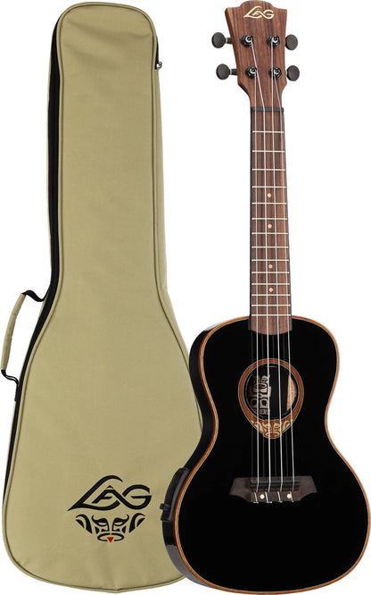 LAG Concert Electro Ukulele w/ Case - Black