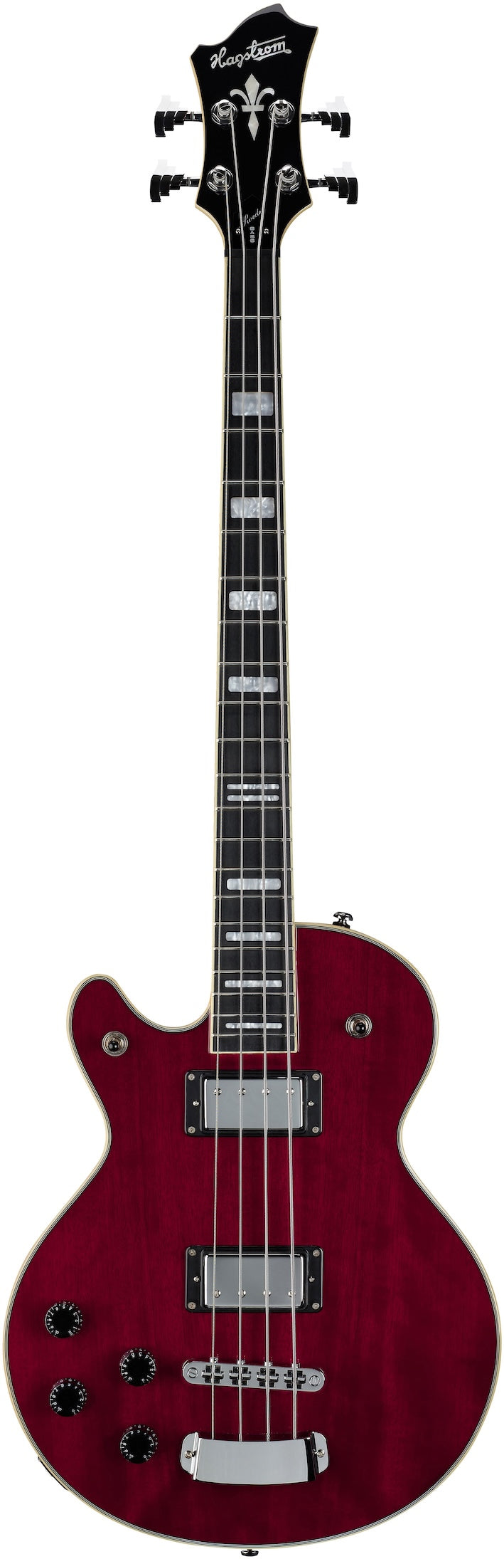 Hagstrom Swede Bass Left-Handed - Wild Cherry Transparent
