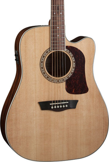 Washburn D10SCE Heritage Dreadnought Cutaway - Natural