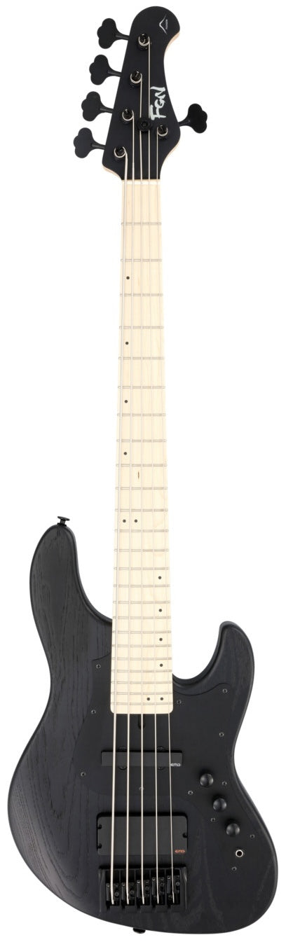 FGN J-Standard Mighty Jazz 5-String - Open Pore Black – The Guitar